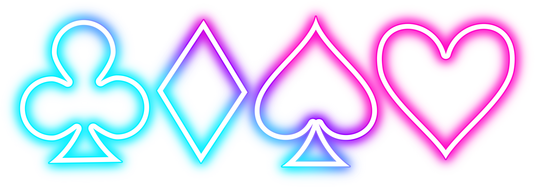 Gradient Neon Playing Card