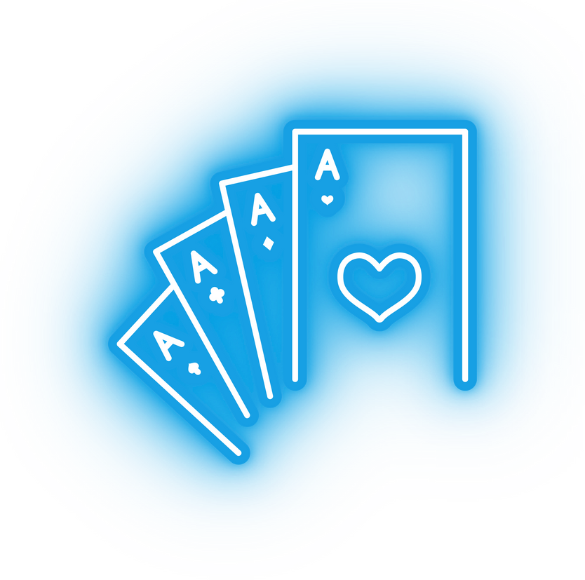 Neon blue aces icon