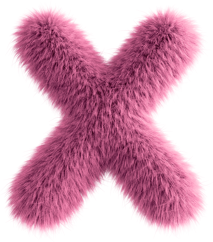 Pink 3D Fluffy Letter